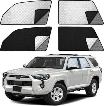 ZATOOTO Side Window Shade Cover for Toyota 4Runner 2017-Now, Double Layer Window Sunshade with Breathable Mesh Screen and Reversible Design Blackout Privacy Shade & UV Protection for Sleeping Camping