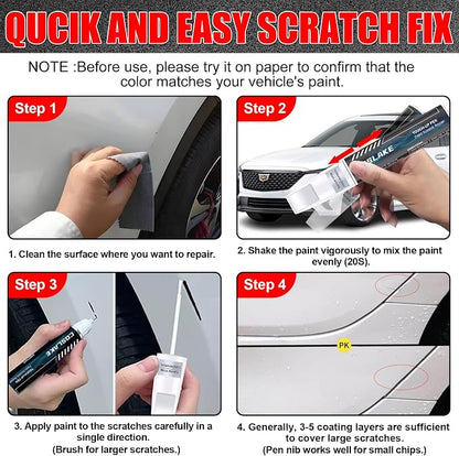 Car Touch Up Paint(Summit White(GAZ/WA8624)) for Cadillac, Car Paint Scratch Repair Kit, Quick & Easy Solution to Repair, Scratch Remover Pen with 2PCS Disposable Micro Applicators