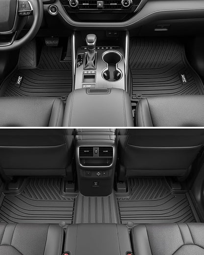 3W Floor Mats Fit 2020-2026 Toyota Corolla Sedan (Not for Cross or Hatchback), TPE All Weather Custom Fit Floor Liner for Toyota Corolla 1st and 2nd Row Full Set Car Liners(Include Hybrid)