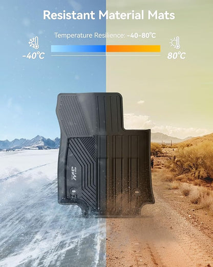 3W Floor Mats & Trunk Mat for Toyota RAV4 Hybrid/Prime/PHEV 2019-2025, TPE All Weather Custom Fit Floor Liner