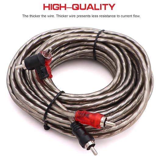4 Gauge Car Amp Wiring Kit up to 3000W Car Amplifier Installation Wiring Helps You Make Connections and Brings Power to Your Radio, Subwoofers Speakers (4 Gauge)