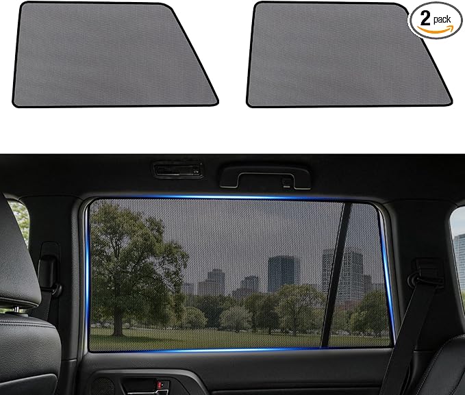 XCBYT 2011-2023 4Runner Window Shade, 2PCS Rear Side Sun Shades for Baby & Pet, Breathable Mesh UV Protection, Privacy & Heat Insulation, Easy Magnetic Installation