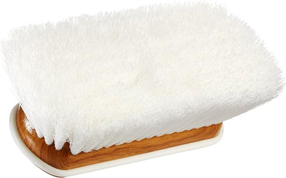 STAR BRITE 8" Premium Cleaning Brush – Synthetic Wood Block with High-Density Star Prene Fibers for Boat Decks, Docks & Tough Surfaces – Fits Extend-A-Brush Handles – Stiff Bristle, White (040172)