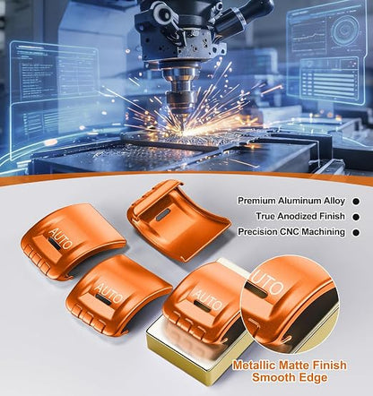 Upgrade Metal Window Switch Button Cover Fit for Jeep Wrangler JK JKU 2018 2017 2016 2015 2014 2013 2012 2011 Accessories,Interior Trim Kit 4PCS (Orange)