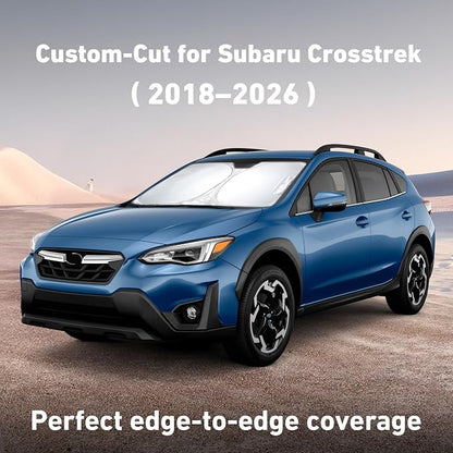 EcoNour Windshield Sunshade Compatible for Subaru Crosstrek 2018-2023 2024 2025 2026, Sun Visor for Front Windshield & Window Sun Shade Cover, UV Heat Blocker & Protector, Car Accessories