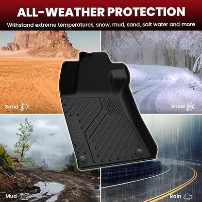 LASFIT Floor Mats & Cargo Mat for Nissan Altima 2026 2025 2024 2023 2022 2021 2020 2019, Custom Fit All Weather TPE Floor Liners Full Set Car Mats & Trunk Mat Accessories,Black