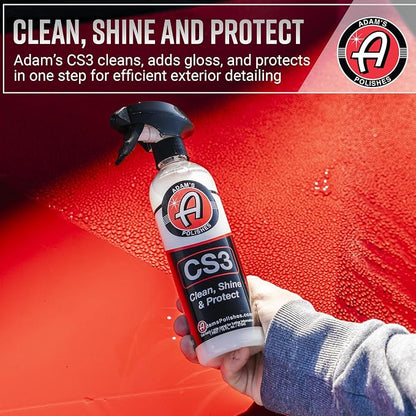 Adam's Essential Car Wash Kit (24-Item) - Auto Detailing Car Care Cleaning Kit with Foam Gun & Bucket Car & Truck Lovers, Dads, Moms and DIYers