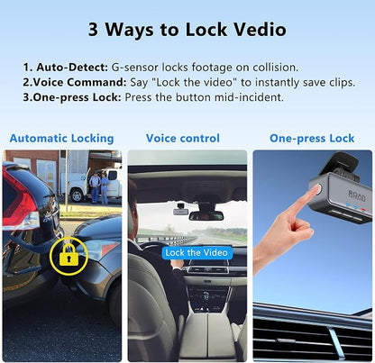 4K Mini Dash Cam Front，Front Dash Camera for Cars，WiFi Car Camera with Voice Control, Night Vision, G-Sensor,24H Parking Mode, Loop Recording App, Dashcam 4K Included 32GB,Support 256GB