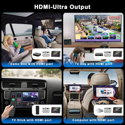 4-in-1 Ai Box Carplay 2026 Wireless CarPlay Adapter 4K HDMI Out to TV/PC/Car, Dual 5G WiFi Split Screen, Plug & Play for OEM Wired CarPlay/Android Auto Cars