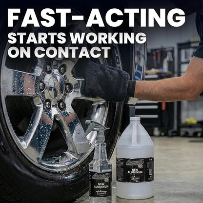 LANE'S New Aluminum Car Wheel Cleaner | Acid Rim Cleaner and Brightener | Brake Dust, Oxidation & Rust Remover for Motorcycles, Cars, Trucks | Shines & Eliminates Hard Scrubbing | 1 Gallon, 2 Pack