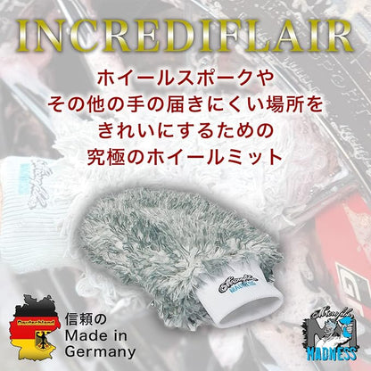 IncrediFlair Car Wash Mitt – Premium Microfiber Wash Mitt for Cars, Made in Germany, Scratch-Free Cleaning