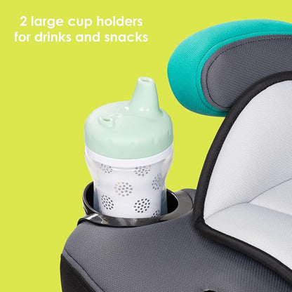 Baby Trend Hybrid SI 3-in-1 Combination Booster Seat, Hoboken Teal – Side-Impact Protection, 3-Stage Growth Design, Adjustable Headrest, Cushioned Comfort