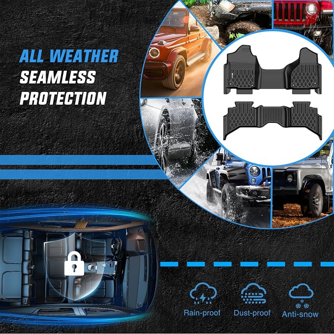 Nilight TPE Floor Mats for Dodge Ram 1500 Quad Cab 2013-2018, Dodge Ram 1500 Classic Quad Cab 2019 2020 2021 2022 2023 2024 (NOT for New Body) All Weather Custom Fit Heavy Duty Floor Liners