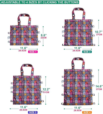 Leak-Proof Waterproof Car Trash Bag Foldable Multipurpose Trash bin Container Storage Cute Grocery Organizer Bag for Automotive Front or Back Seat in Cars SUVs and Trucks (Batik)