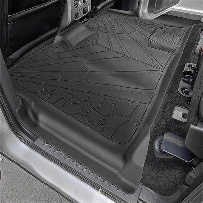 KARPAL Floor Mats for 2010-2014 Ford F150 SuperCrew with 1st Row Bucket Seat, Custom Fit TPE All Weather Ford F-150 Accessories 1st & 2nd Row Floor Liner