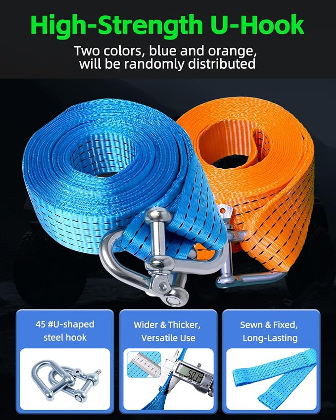 YANTU Jumper Cables for Car,110-Piece Ultimate Auto Emergency Kit,Includes Roadside Assistance,Car Safety Hammer, Tow Straps,Tire Repair,First Aid | Perfect Winter & Cold Weather Gear for Men/Women