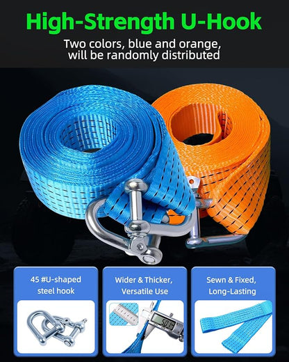 YANTU Jumper Cables for Car,110-Piece Ultimate Auto Emergency Kit,Includes Roadside Assistance,Car Safety Hammer, Tow Straps,Tire Repair,First Aid | Perfect Winter & Cold Weather Gear for Men/Women