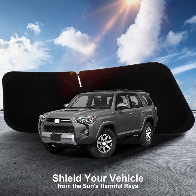 Car Sun Shade for 2010-2025 2026 Toyota 4Runner Windshield Sun Shade, Sun Visor Windshield Screen Cover for 4-Runner Front Window Sunshade Foldable Auto Interior Accessories UV Block to Keep Cool