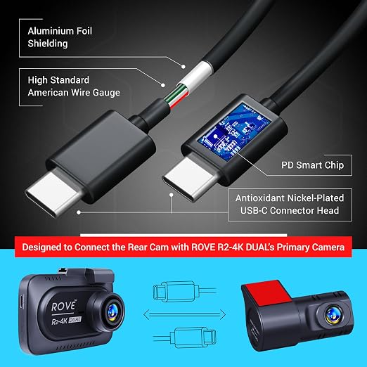 ROVE Ultimate 9M Rear Camera Cable for R2-4K Dual