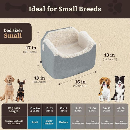 SNOOZER PET Products Lookout 1 Dog CAR SEAT, Stone Diamond, Small