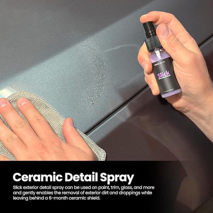 Couth Travel Kit - Car Cleaning Travel Bundle w/Interior Cleaner and Detailer | Ceramic Detail Spray | Microfiber Cleaning Towels - 4 Piece Kit