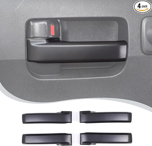 ABS Car Inner Door Handle Decoration Cover Trim Fit for Toyota Tundra/Sequoia 2007-2021 Interior Car Accessories (Matte Black)