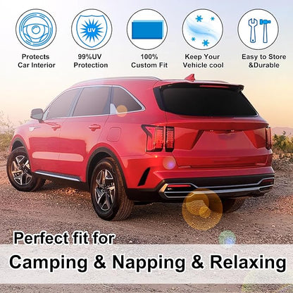 TINGLU Window Shades for Kia Sorento SUV 2021-2025 2026 Accessories Side Full Windows Rear Triangular Windshield Sun Shade Sun UV Rays & Privacy Protection for Camping,Napping,and Relaxing 8PCS