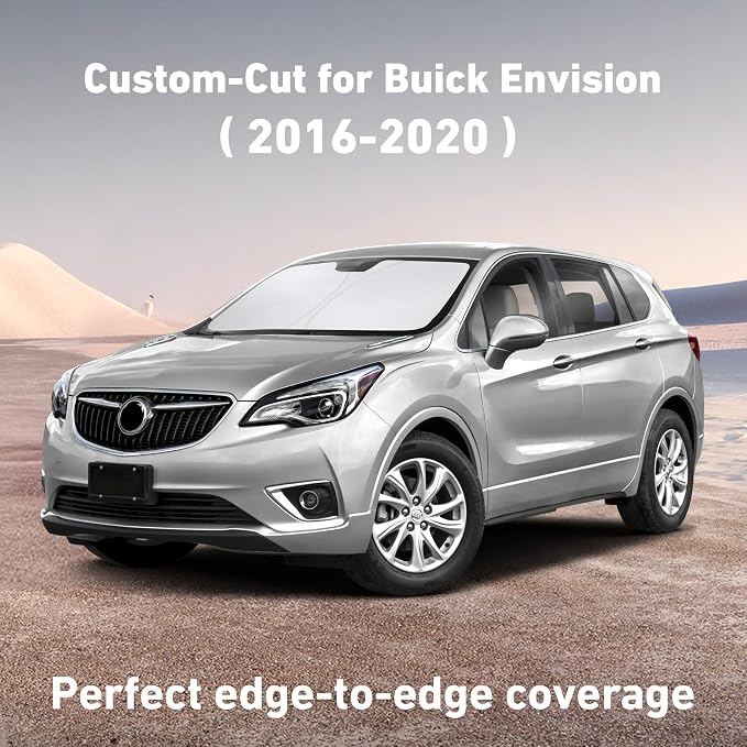 EcoNour Windshield Sunshade Compatible for Buick Envision 2016-2018 2019 2020, Sun Visor for Front Windshield & Window Sun Shade Cover, UV Heat Blocker & Protector, Car Accessories