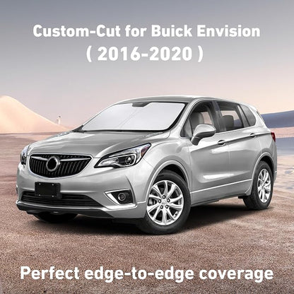 EcoNour Windshield Sunshade Compatible for Buick Envision 2016-2018 2019 2020, Sun Visor for Front Windshield & Window Sun Shade Cover, UV Heat Blocker & Protector, Car Accessories