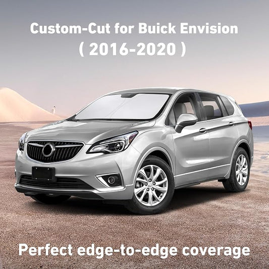 EcoNour Windshield Sunshade Compatible for Buick Envision 2016-2018 2019 2020, Sun Visor for Front Windshield & Window Sun Shade Cover, UV Heat Blocker & Protector, Car Accessories