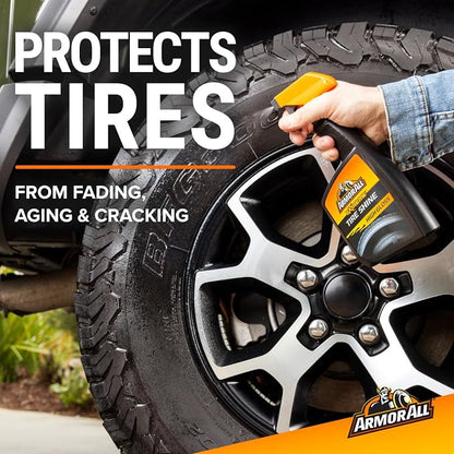 Armor All Car Tire Shine, One-Step Tire Shine Spray for Precise, Even Shine and Minimal Overspray, 2 Count