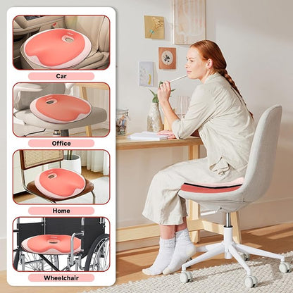 Donut Pillow Seat Cushion with Memory Foam for Tailbone Pain & Sciatica Relief - Ergonomic Hollow Office Chair Pad with Breathable Cover for Home Car Driving
