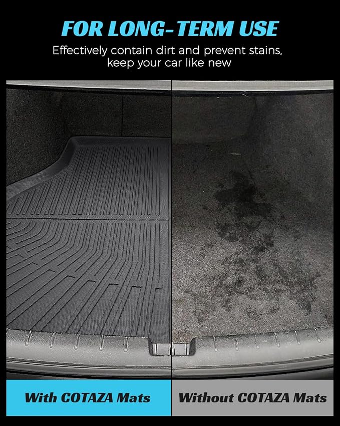 Floor Mats for Honda Accord Sedan 2013-2017 Car Accessories All Weather Rubber TPE Tech Black Cargo Liner & Carpets Full Set Custom Fit for Accord 2017 2016 2015 2014 2013 Sport/LX/EX/Touring