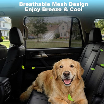 XCBYT 2019-2024 RAV4 Window Shade, 2PCS Rear Side Sun Shades for Baby & Pet, Breathable Mesh UV Protection, Privacy & Heat Insulation, Easy Magnetic Installation