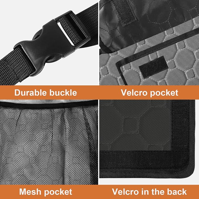 esouler Car Trunk Organizer, Super Capacity Backseat Car Organizer for SUV/Truck/MPV(42"*18"), Hanging Car Storage Organizer with 8 Pocekts, Car Accessories for Women and Men- Grey