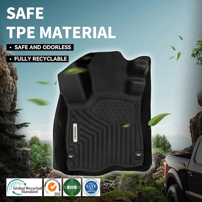 OEDRO Floor Mats Fit for 2019-2025 2026 Nissan Altima Sedan Edition ONE/Platinum/S/SL/SR/SV, TPE All-Weather Custom Fit Floor Liner for Altima 4 Door, 1st & 2nd Row Car Mats Set Accessories, Black