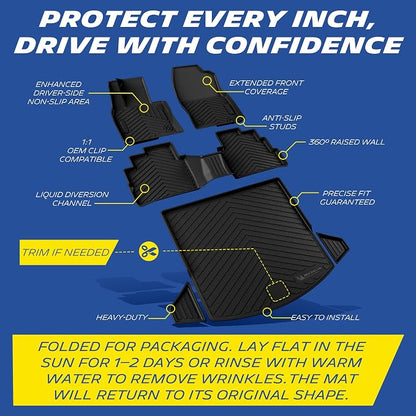 Michelin Vehicle Mats, All-Weather TPE Custom Fit Liner for 2017-2025 Mazda CX-5 (4 Piece), Premier