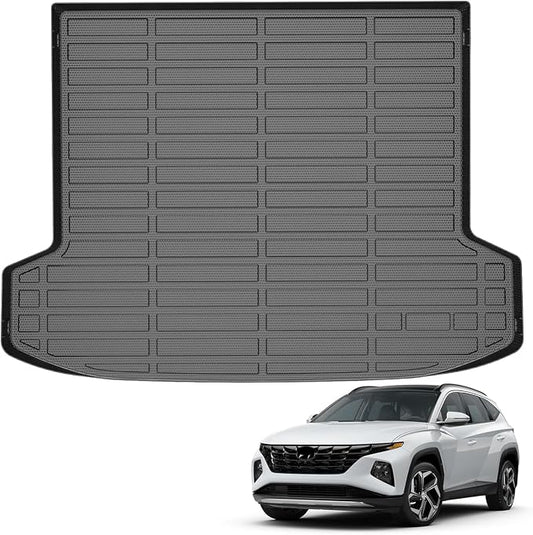 Auxko All Weather Cargo Liner Mat Fit for 2026 2025 2024 2023 2022 Hyundai Tucson Plug-in Hybrid TPE Trunk Mat Tucson Accessories All Season Odorless Anti-Slip Black