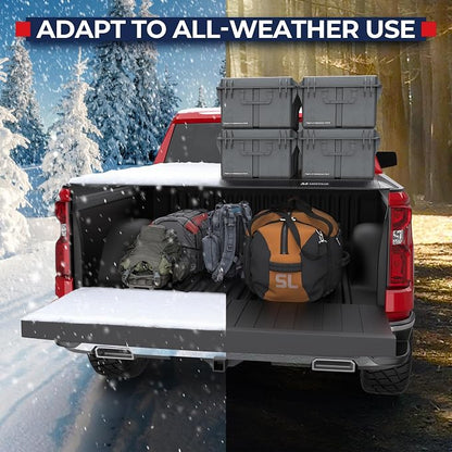 MOSTPLUS Quad Fold Soft Truck Bed Tonneau Cover Compatible with 2015-2024 2025 Chevrolet Colorado/GMC Canyon 6’2‘’ FT Bed 74 inch Fleetside On Top