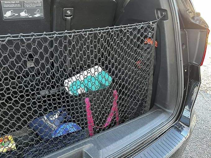 Trunk Organizer Cargo Net for Honda Odyssey 2018–2026 – Envelope Style Cargo Net for Van – Premium Mesh Elastic Car Trunk Organizer Vehicle Carrier Storage – Compatible with Odyssey
