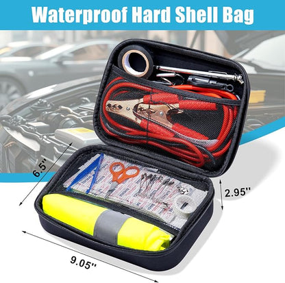 Car Roadside Emergency Kit, Car Safety Kit for Men Portable Car Kits for Emergency, Blue