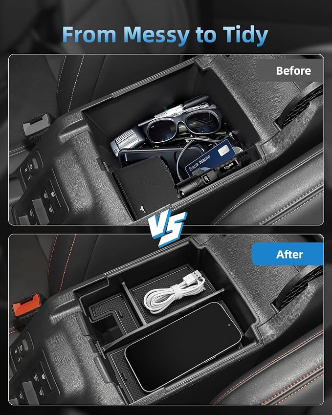 Center Console Organizer for 2026 2025 Ford Bronco 4 Door Models (Not for 2-Door, Manual Transmission or Bronco Sport)