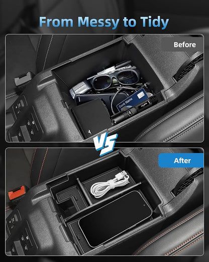 Center Console Organizer for 2026 2025 Ford Bronco 4 Door Models (Not for 2-Door, Manual Transmission or Bronco Sport)