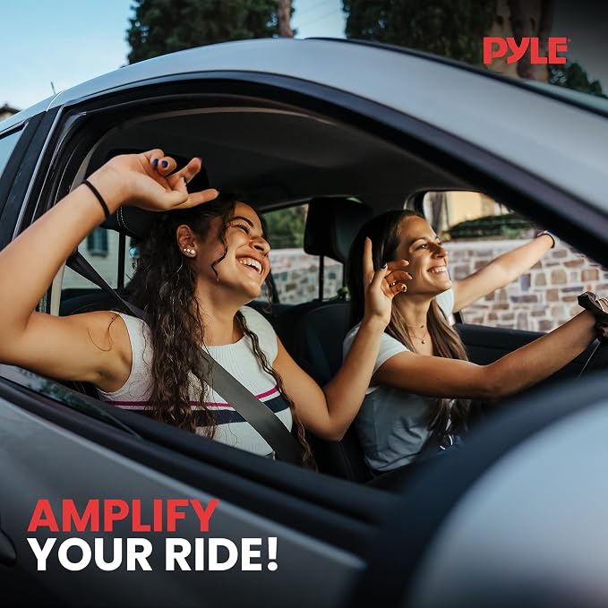 Pyle Car Three Way Speaker System - Pro 6.5 Inch 280 Watt 4 Ohm Mid Tweeter Component Audio Sound Speakers For Car Stereo w/ 40 Oz Magnet, 2.25” Mount Depth Fits Standard OEM - Pyle PLG6.3 (Pair),Yellow/Black