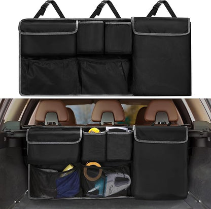 XHRING Car Trunk Organizer Storage Backseat Hanging Organizer Bag for Chevy/Chevrolet Equinox Traverse Trax Tahoe Trailblazer Blazer Suburban LS LT LTZ Premier SUV Accessories 2000-2025 2026