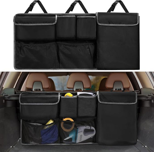 XHRING Car Trunk Organizer Storage Backseat Hanging Organizer Bag for Ford Bronco/Bronco Sport Escape Explorer Edge Expedition Ecosport 2/4 Door Sport Base Limited XL XLT SUV Accessories 2000-2026