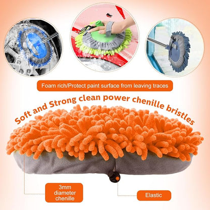 Layhit 5 Pcs Car Wash Mitt Set, Brush Not Included, Microfiber Mitt Cleaning Car Truck Washing Tools Kit RV Pickup Chenille Scratch Replacement (Multicolor)