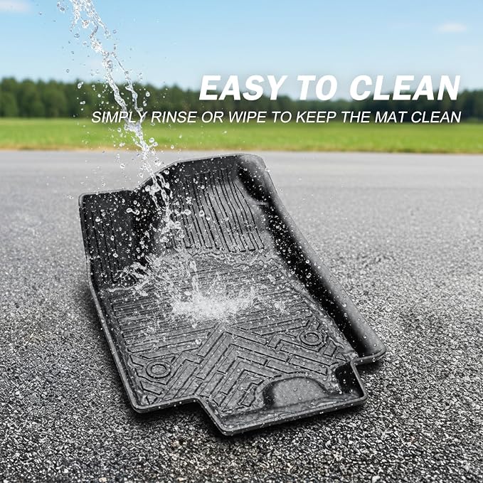 KUST Floor Mats for 2022-2026 Jeep Grand Cherokee Accessories 5 Seats (Include 4XE, Not for WK & L), All Weather Floor Liners & Cargo Trunk Mat & Rear Backrest Mats, TPE Rubber, Raised Edge