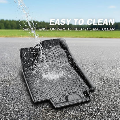 KUST Floor Mats for 2022-2026 Jeep Grand Cherokee Accessories 5 Seats (Include 4XE, Not for WK & L), All Weather Floor Liners & Cargo Trunk Mat & Rear Backrest Mats, TPE Rubber, Raised Edge