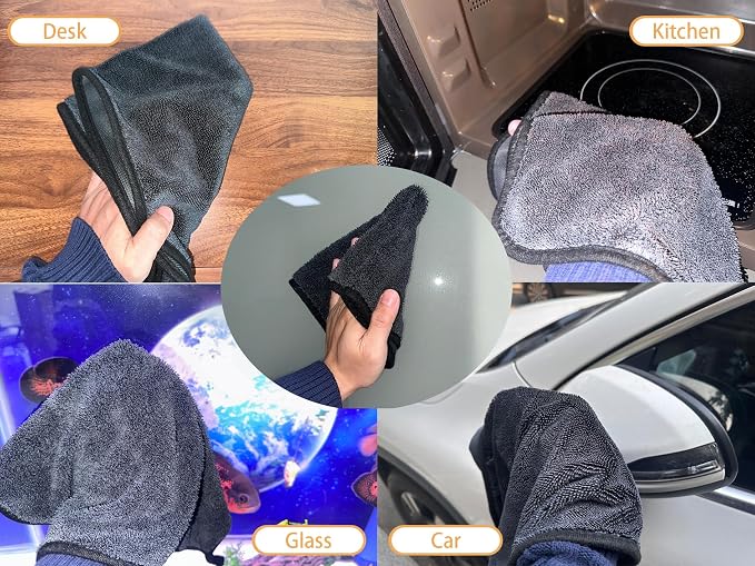 Shiny Wipes Shower Cleaning Cloth,3Pcs Microfiber Car Drying Towel,Car Cleaning Cloth,The Thinywipe for Cleaning. (15.74 * 23.62INCH)